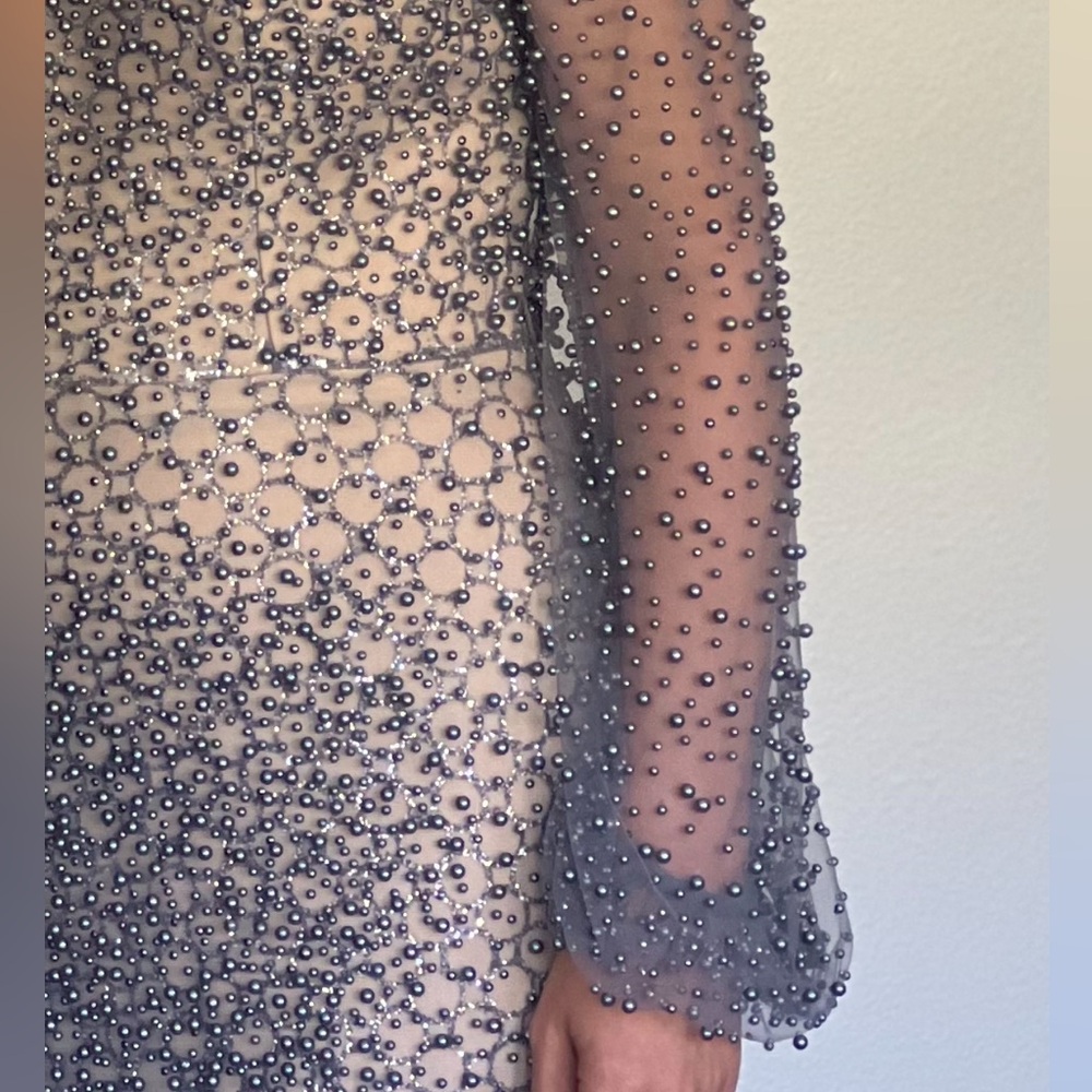 Pearl Beaded Evening Gown Prom Dress Mother of the Bride